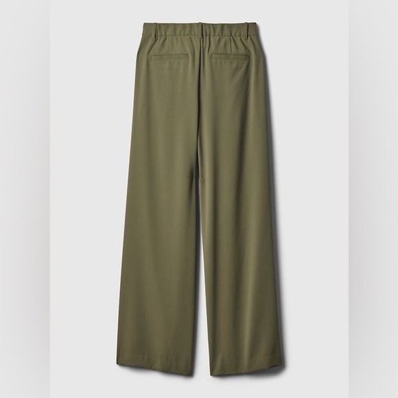 GAP 365 High Rise Pleated Trousers Tailored Pants Olive Green Size 0 NWT - Picture 4 of 14